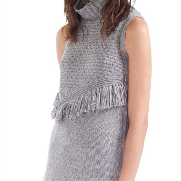 Anthropologie Nomad Morgan Carper Alpina fringe sweater knit tunic dress - Picture 3 of 10